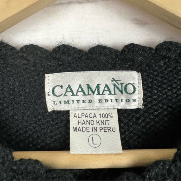 Vintage Caamano Limited Edition Alpaca Peru Cardigan Sweater Large - Picture 3 of 3